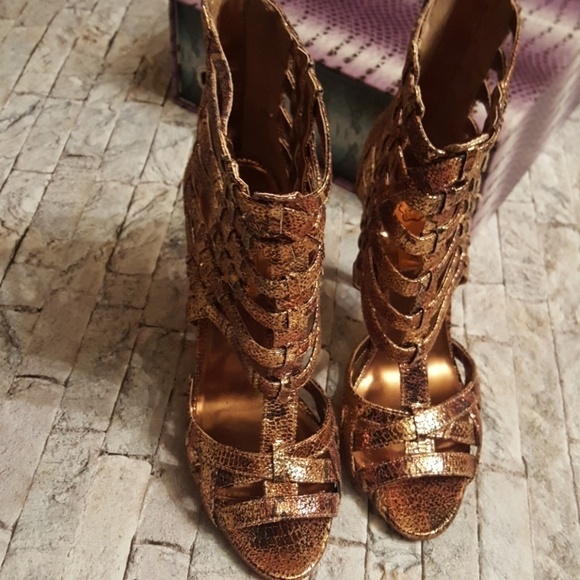 Chi  by Falchi gold / bronze heels - Picture 3 of 8